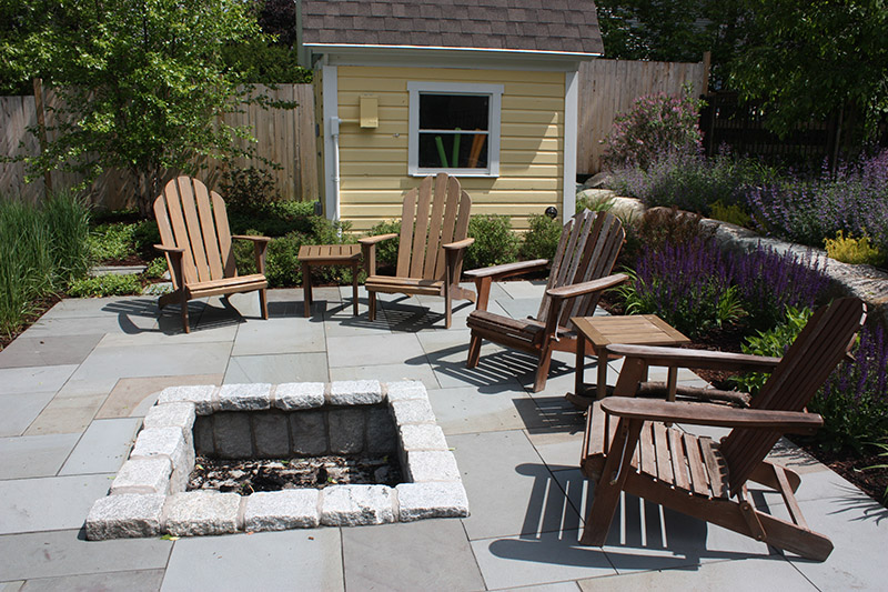 Pool side living landscaping